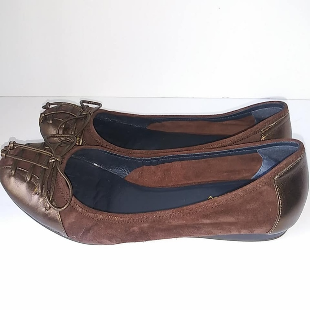 Cole Haan Air Bronze Ballet Leather Ballet Flats - Picture 2 of 6